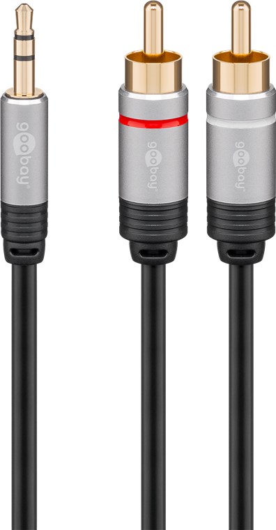 MP3 Klinke zu Cinch Audio Adapterkabel - Kabellänge 1.5 m - Klinke 3,5 mm Stecker (3-Pin, stereo) > 2x Cinch-Stecker (Audio links/rechts)