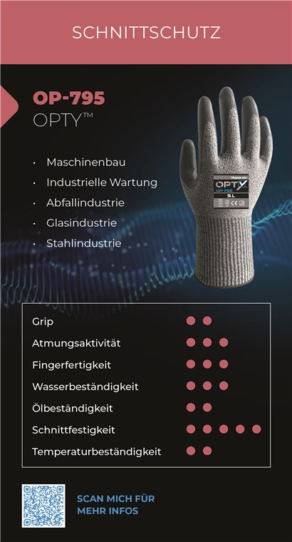 OP-795 OP-795 - Größe M/8 - Industrielle Wartung, Maschinenbau, Glasindustrie, Stahlindustrie, Abfallindustrie