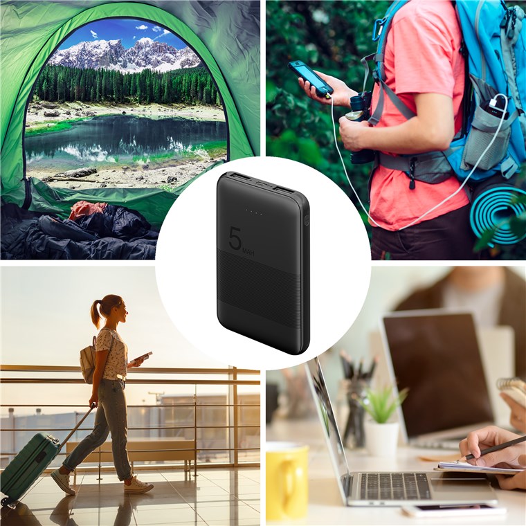 Powerbank kompakt 5.000 mAh - Leistungsstarke 5.000 mAh in einem handlichen wie griffigen Design, perfekt für unterwegs Powerbank kompakt 5.000 mAh - Leistungsstarke 5.000 mAh in einem handlichen wie griffigen Design, perfekt für unterwegs