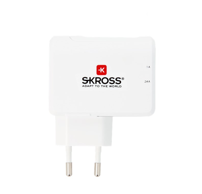Euro USB Charger - lädt schnell und gleichzeitig bis zu zwei USB Geräte (3,4A)
