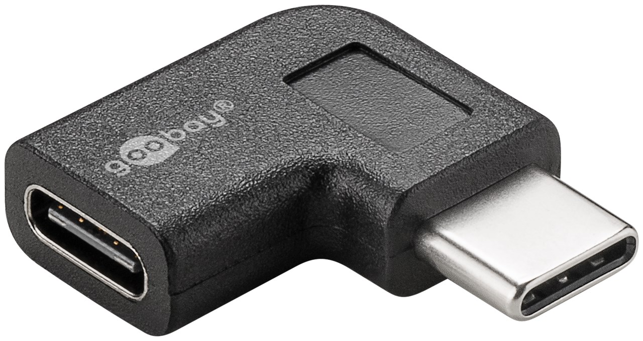 Adapter USB-C™ auf USB-C™ 90°, schwarz - USB-C™-Buchse > USB-C™-Stecker Adapter USB-C™ auf USB-C™ 90°, schwarz - USB-C™-Buchse > USB-C™-Stecker