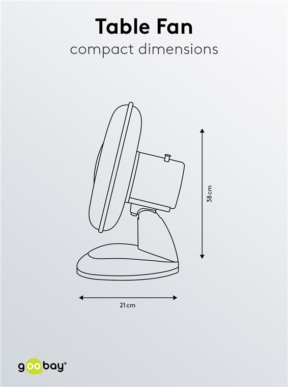 9 Zoll Tischventilator - oszillierender, leiser Standventilator mit Stromkabel 9 Zoll Tischventilator - oszillierender, leiser Standventilator mit Stromkabel