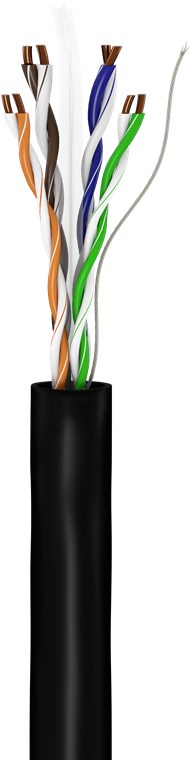 CAT 6 Outdoor Netzwerkkabel, U/UTP, Schwarz - Kabellänge 100 m - Kupferleiter (CU), AWG 23/1 (solid), Polyethylen-Kabelmantel (PE) CAT 6 Outdoor Netzwerkkabel, U/UTP, Schwarz - Kabellänge 100 m - Kupferleiter (CU), AWG 23/1 (solid), Polyethylen-Kabelmantel (PE)