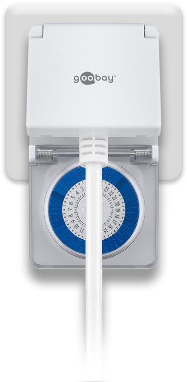 Analoge Zeitschaltuhr IP44 - leicht zu bedienende, mechanische Zeitschaltuhr für die Steckdose Analoge Zeitschaltuhr IP44 - leicht zu bedienende, mechanische Zeitschaltuhr für die Steckdose