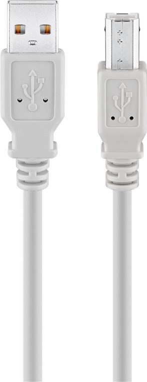 USB 2.0 Hi-Speed Kabel, Grau USB 2.0 Hi-Speed Kabel, Grau - Kabellänge 1.8 m - USB 2.0-Stecker (Typ A) > USB 2.0-Stecker (Typ B)
