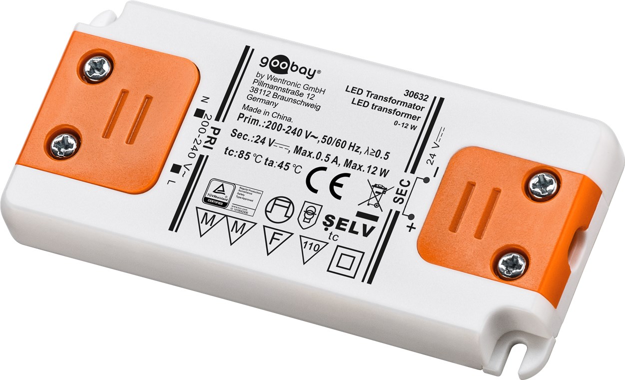 LED-Trafo 24 V/12 W LED-Trafo 24 V/12 W - 24 V DC für LEDs bis 12 W Gesamtlast