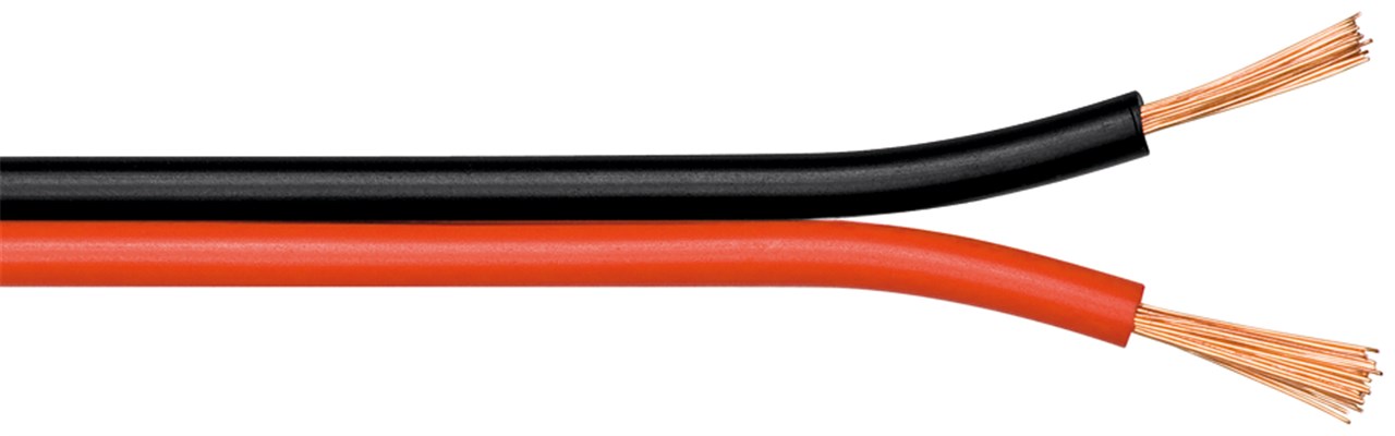 Lautsprecherkabel CCA - 100 m Rolle, Querschnitt 2 x 0,50 mm²