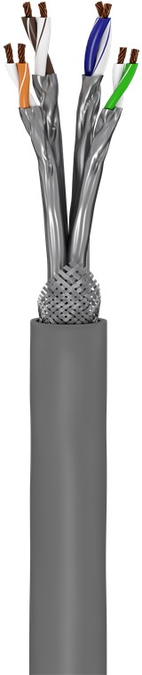 CAT 6A Netzwerkkabel, S/FTP (PiMF), Grau - Kabellänge 50 m - Kupferleiter (CU), AWG 26/7 (stranded), halogenfreier Kabelmantel (LSZH) CAT 6A Netzwerkkabel, S/FTP (PiMF), Grau - Kabellänge 50 m - Kupferleiter (CU), AWG 26/7 (stranded), halogenfreier Kabelmantel (LSZH)
