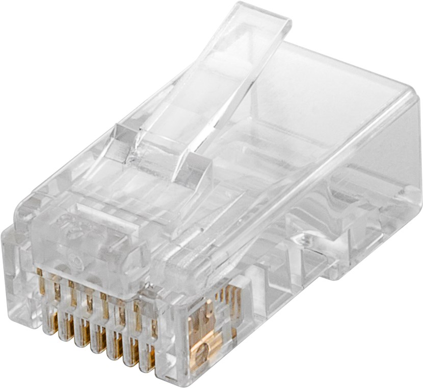 RJ45 Stecker, CAT 6 UTP ungeschirmt RJ45 Stecker, CAT 5e UTP ungeschirmt - für Rundkabel