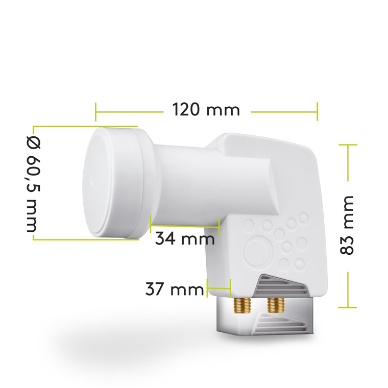 Universal Twin LNB - digitaler SAT-LNB (DVB-S2) für 2 Teilnehmer (8K/4K/UHD/HDTV/3D Empfang) Universal Twin LNB - digitaler SAT-LNB (DVB-S2) für 2 Teilnehmer (8K/4K/UHD/HDTV/3D Empfang)