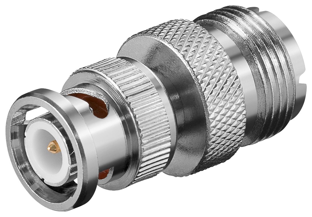 BNC-Stecker > UHF-Kupplung BNC-Stecker > UHF-Kupplung - mit Goldkontakten