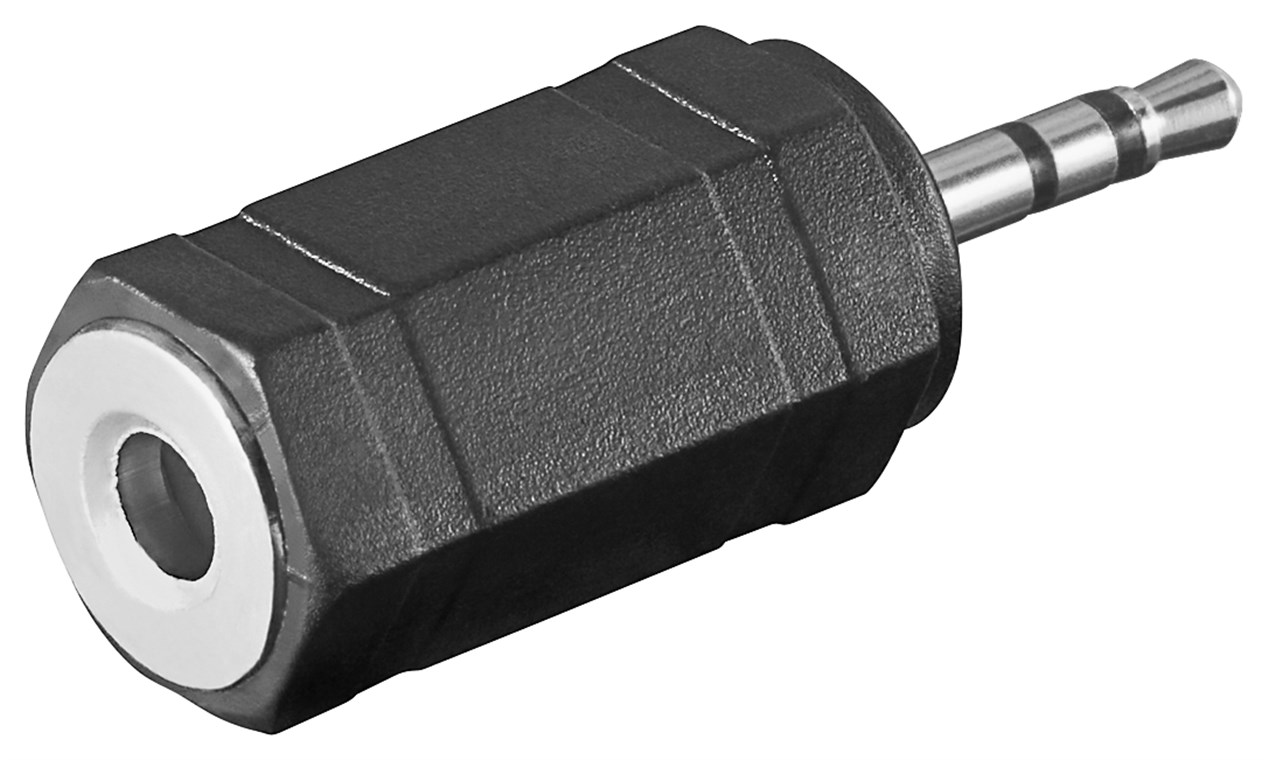 Kopfhörer Adapter, AUX Klinke 2,5 mm zu 3,5 mm Kopfhörer Adapter, AUX Klinke 2,5 mm zu 3,5 mm - Anschluss, Typ Klinke 2,5 mm Stecker (3-Pin, stereo) - 1x 2,5-mm-Klinkenstecker (3-polig, stereo) > 1x 3,5-mm-Klinkenbuchse (3-polig, stereo)