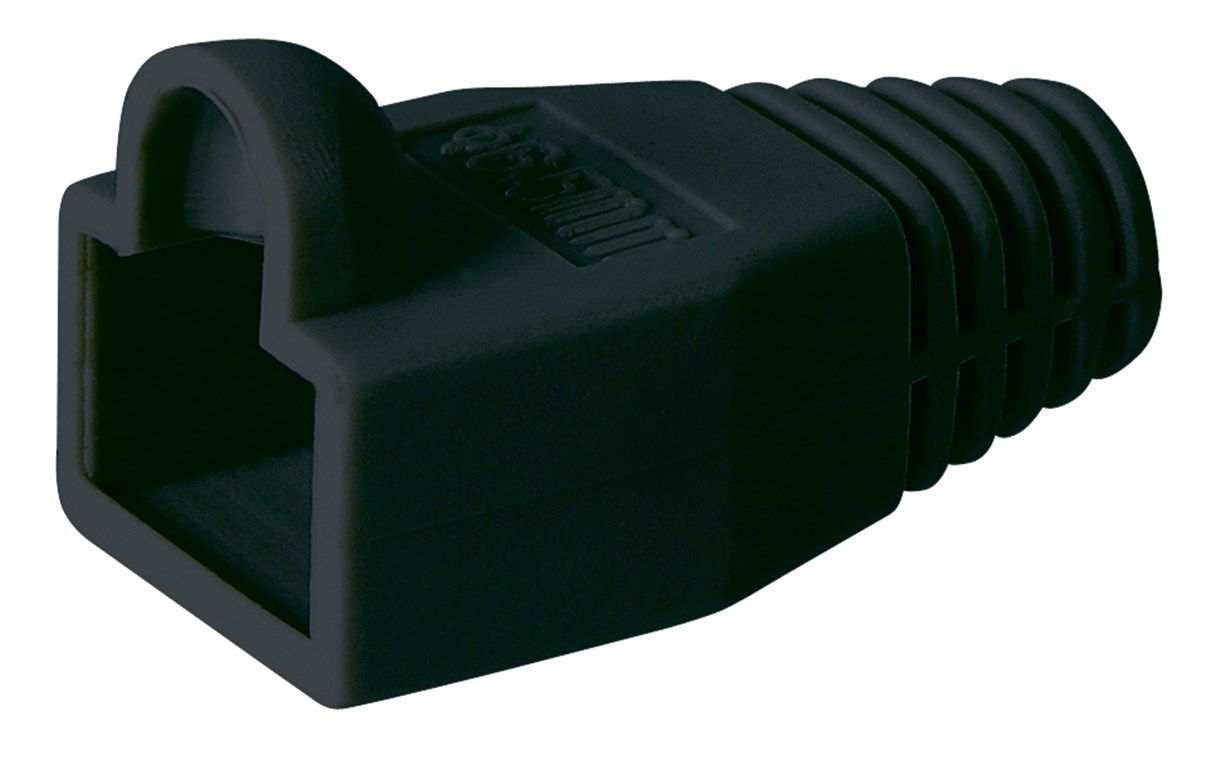 Tülle für RJ45 Stecker Tülle für RJ45 Stecker - Farbversion Schwarz - Kabeleinführung 6,40 mm