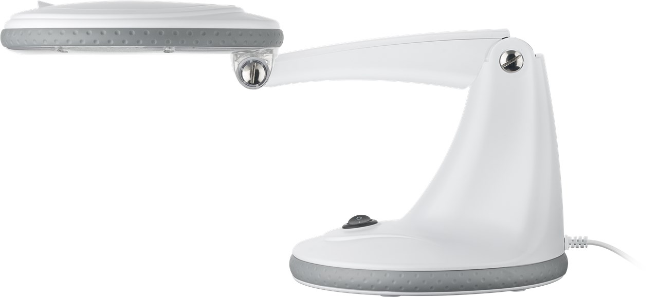 LED-Stand-Lupenleuchte, 5 W - 100 mm Glaslinse, 1,75-fache Vergrößerung, 3 Dioptrien, 450 lm LED-Stand-Lupenleuchte, 5 W - 100 mm Glaslinse, 1,75-fache Vergrößerung, 3 Dioptrien, 450 lm