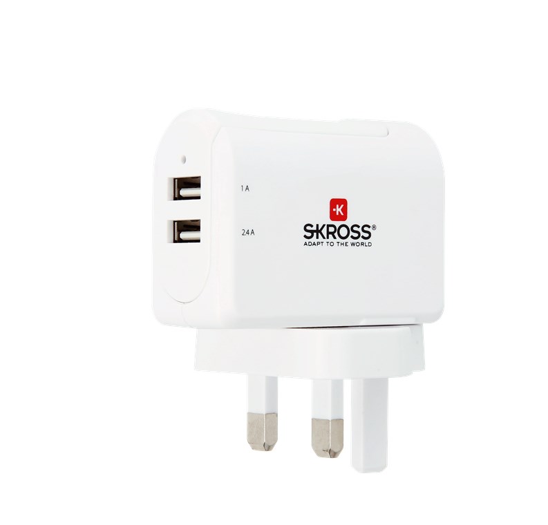 UK - USB Charger - lädt schnell und gleichzeitig bis zu zwei USB Geräte (3,4A)