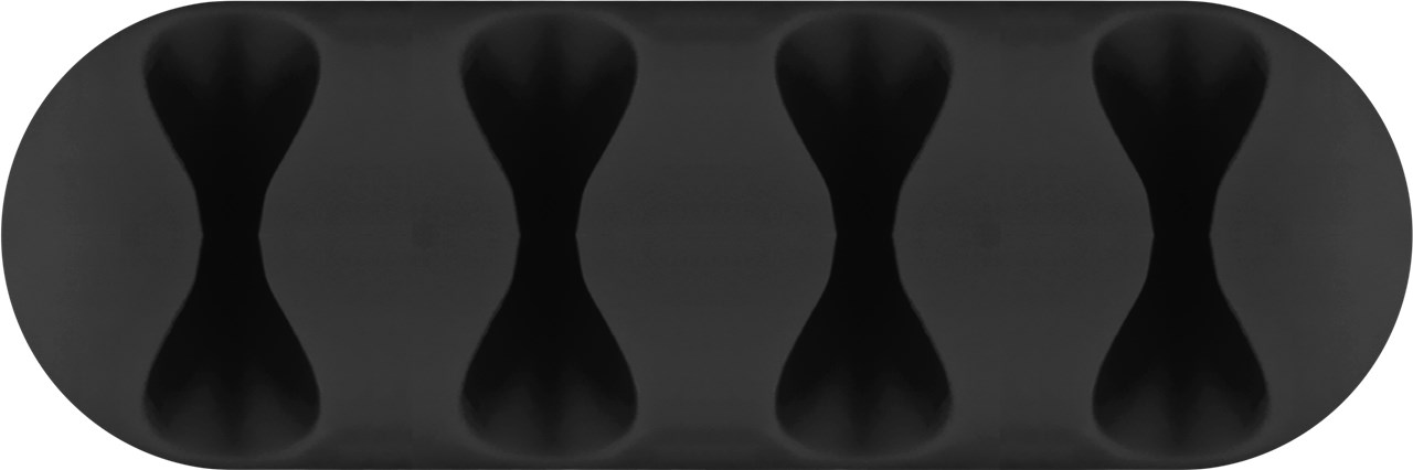 Kabelmanagement 4-Slots, schwarz - Farbversion Schwarz - 2er-Set zum Ordnen und Fixieren, ablösbar Kabelmanagement 4-Slots, schwarz - Farbversion Schwarz - 2er-Set zum Ordnen und Fixieren, ablösbar