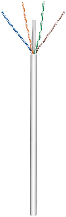 CAT 6 Netzwerkkabel, U/UTP, Grau - Kabellänge 100 m - Kupferkaschierter Aluminiumleiter (CCA), AWG 23/1 (solid), PVC-Kabelmantel CAT 6 Netzwerkkabel, U/UTP, Grau - Kabellänge 100 m - Kupferkaschierter Aluminiumleiter (CCA), AWG 23/1 (solid), PVC-Kabelmantel