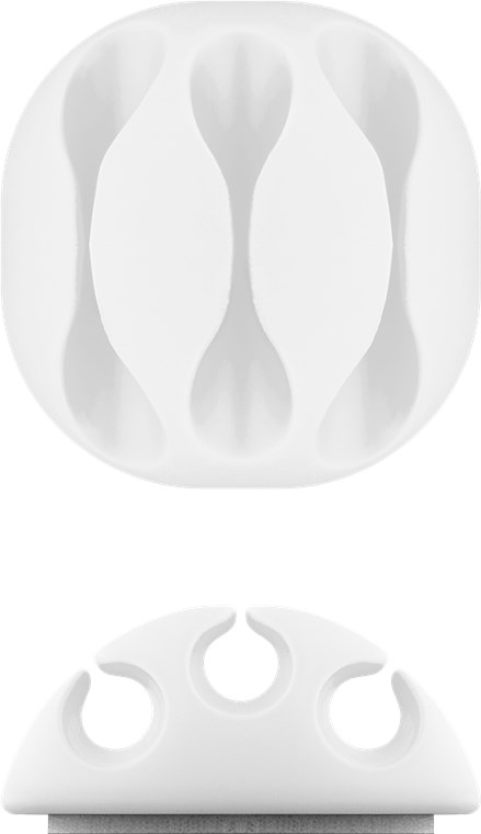 Kabelmanagement 3-Slots, weiß - Farbversion Weiß - 4er-Set zum Ordnen und Fixieren, ablösbar Kabelmanagement 3-Slots, weiß - Farbversion Weiß - 4er-Set zum Ordnen und Fixieren, ablösbar