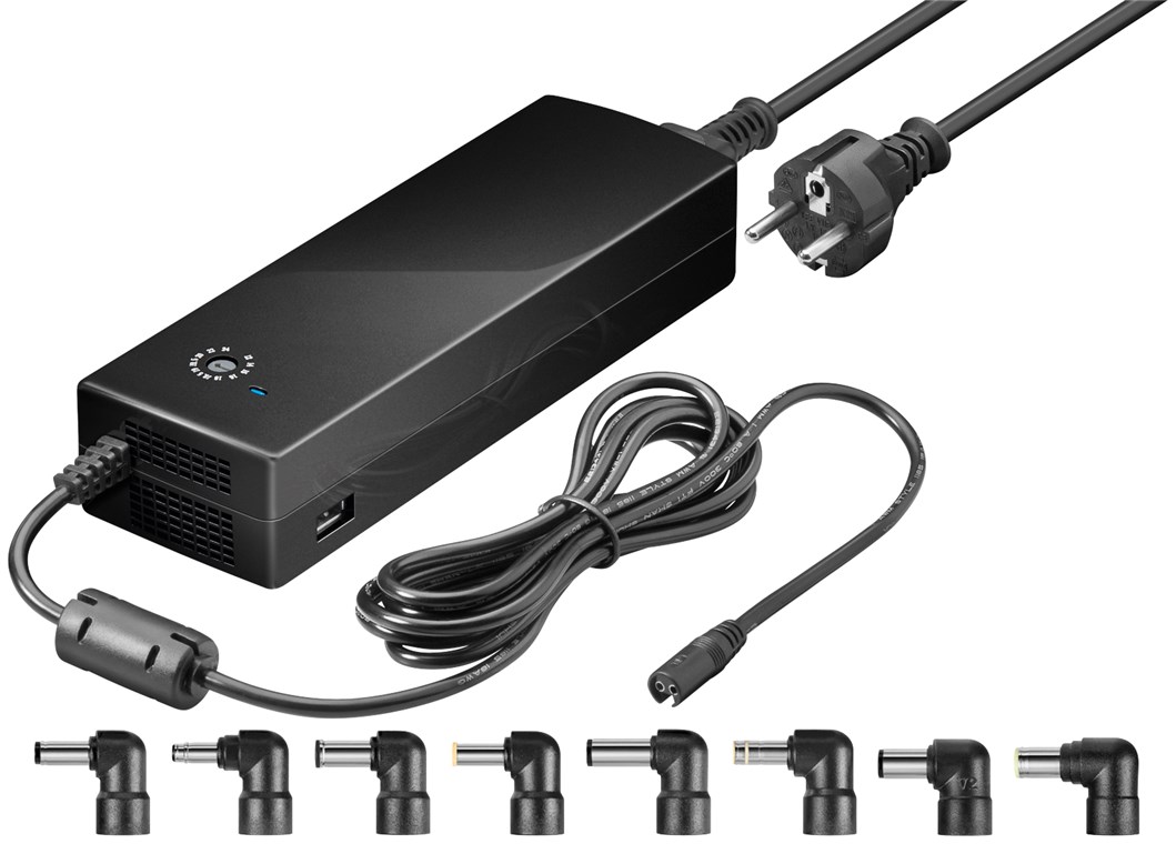 134,5 W Notebook-Netzteil 134,5 W Notebook-Netzteil - inkl. 1x USB- und 8x DC-Adapter; 12 V - 24 V bis max. 8,5 A