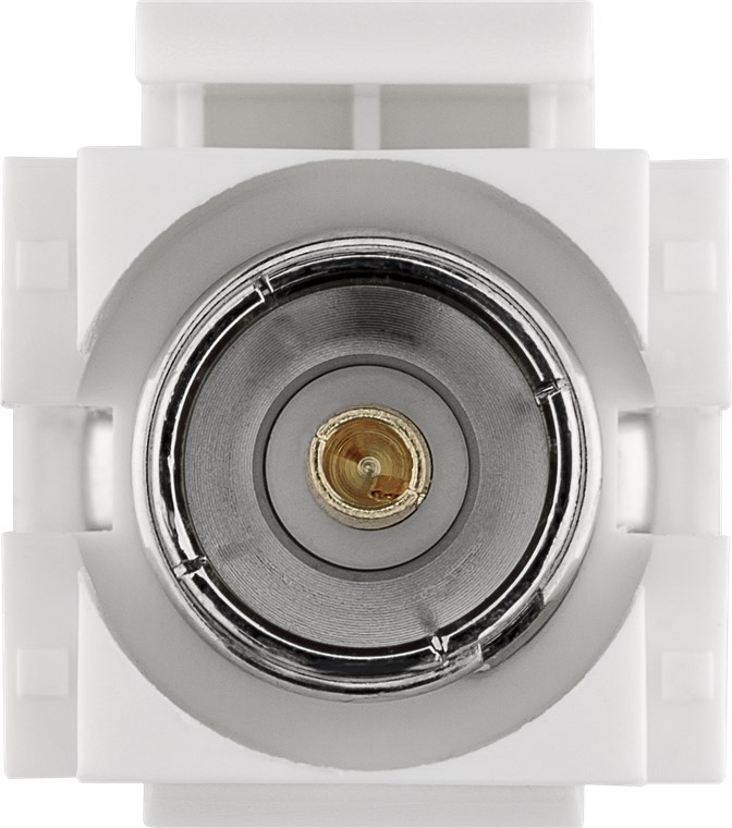 Keystone Modul SAT/Antenne, bündige Montage - 18,9 mm Breite, Koax-Buchse > F-Buchse Keystone Modul SAT/Antenne, bündige Montage - 18,9 mm Breite, Koax-Buchse > F-Buchse