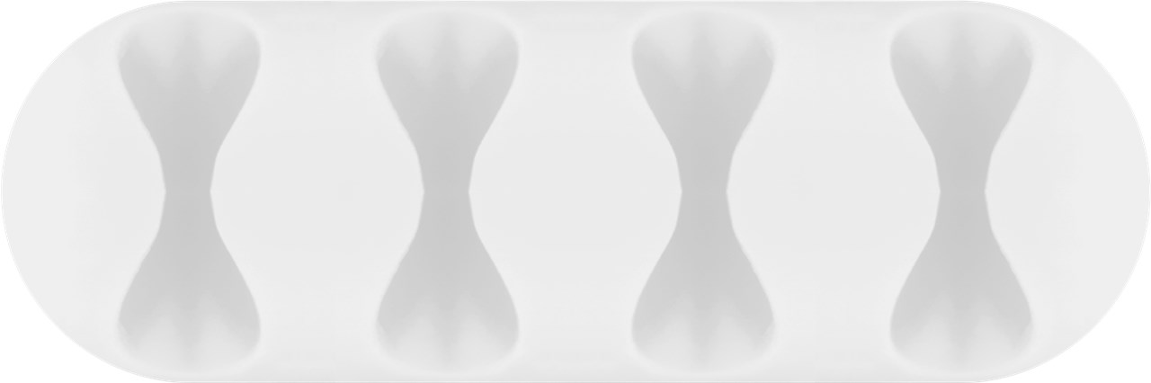 Kabelmanagement 4-Slots, weiß - Farbversion Weiß - 2er-Set zum Ordnen und Fixieren, ablösbar Kabelmanagement 4-Slots, weiß - Farbversion Weiß - 2er-Set zum Ordnen und Fixieren, ablösbar