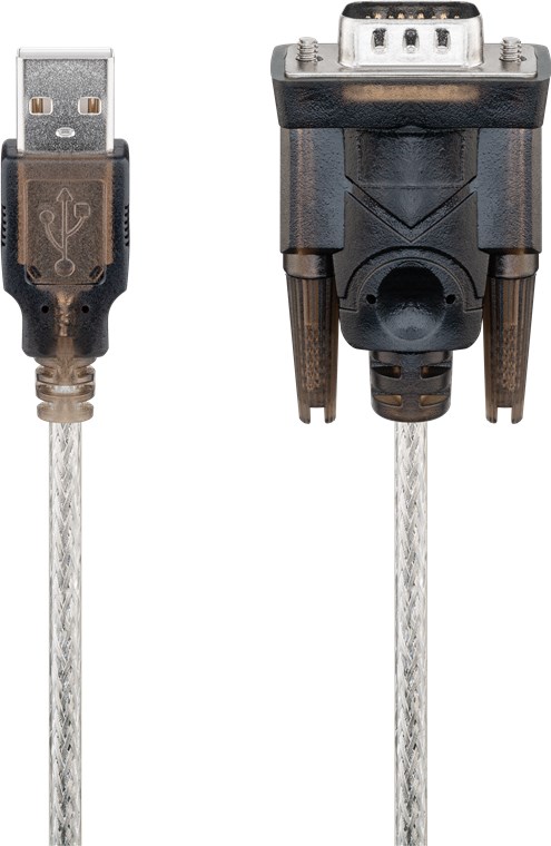 USB seriell RS232 Konverter, Transparent - Kabellänge 1.5 m - USB 2.0-Stecker (Typ A) > D-SUB/RS-232-Stecker (9-polig) USB seriell RS232 Konverter, Transparent - Kabellänge 1.5 m - USB 2.0-Stecker (Typ A) > D-SUB/RS-232-Stecker (9-polig)