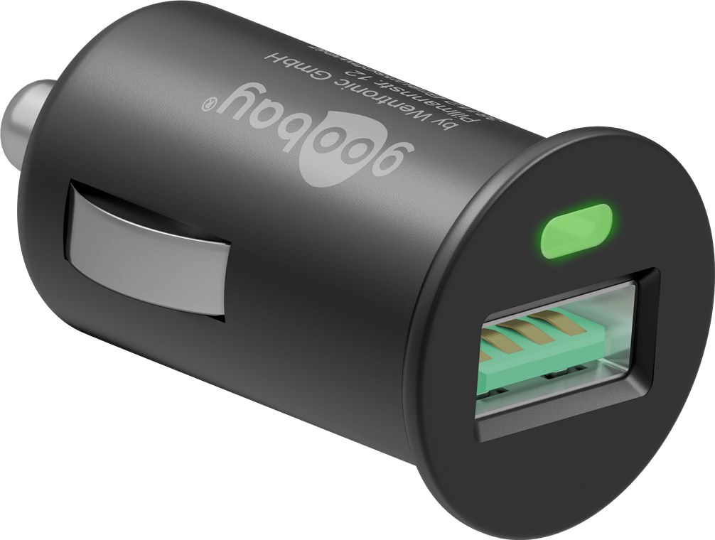 Quick Charge USB-Auto-Schnellladegerät - 18 W bei max. 2,4 A (12/24 V), 1xUSB, QC 3.0