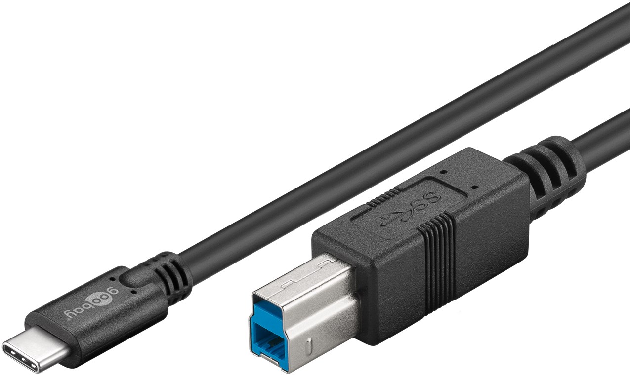 USB 3.0 Kabel USB-C™ auf B, schwarz - Kabellänge 1 m - USB 3.0-Stecker (Typ B) > USB-C™-Stecker USB 3.0 Kabel USB-C™ auf B, schwarz - Kabellänge 1 m - USB 3.0-Stecker (Typ B) > USB-C™-Stecker