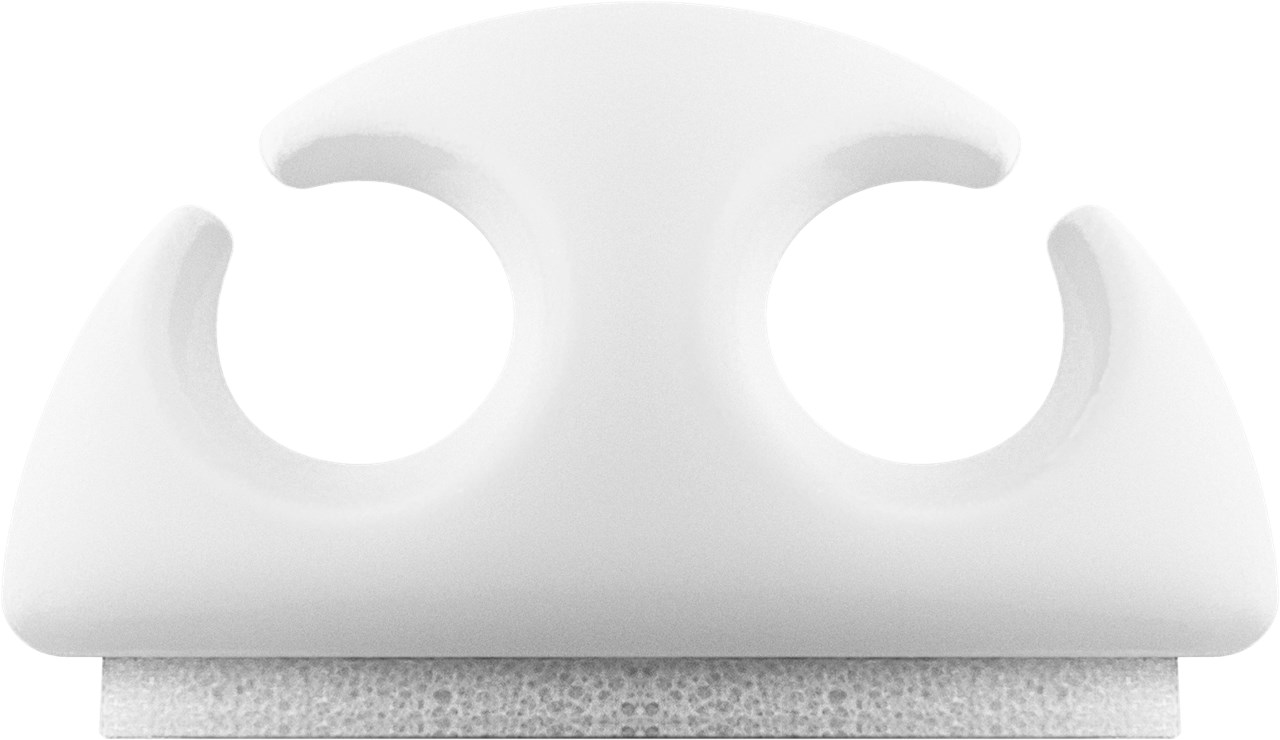 Kabelmanagement 2-Slots, weiß - Farbversion Weiß - 6er-Set zum Ordnen und Fixieren, ablösbar Kabelmanagement 2-Slots, weiß - Farbversion Weiß - 6er-Set zum Ordnen und Fixieren, ablösbar