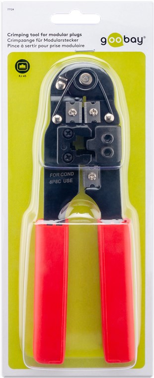 Crimpzange für Modularstecker - zum Crimpen von 4-, 6- und 8-poligen Modularsteckern vom Typ RJ45 Crimpzange für Modularstecker - zum Crimpen von 4-, 6- und 8-poligen Modularsteckern vom Typ RJ45
